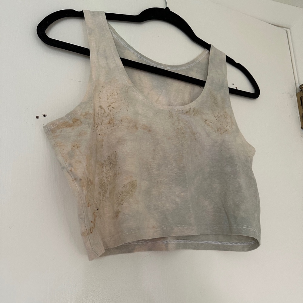 YanLove Botanically Dyed Hemp Crop Tank Top